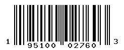 UPC barcode number 195100027603