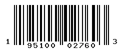 UPC barcode 195100027603