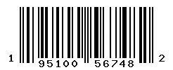 UPC 195100567482 barcode image