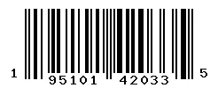 UPC 195101420335 barcode image