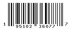 UPC barcode number 195102360777