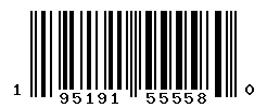 UPC barcode number 195191555580