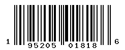 UPC barcode number 195205018186