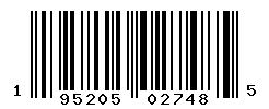 UPC barcode number 195205027485