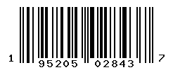 UPC barcode number 195205028437