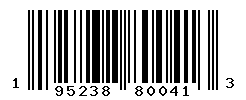 UPC barcode number 195238800413
