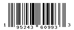 UPC barcode number 195243609933