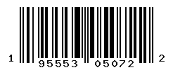 UPC barcode number 195553050722