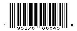UPC barcode number 195570000458