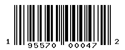 UPC barcode number 195570000472