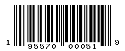 UPC barcode number 195570000519