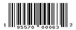 UPC barcode number 195570000632