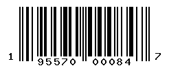 UPC barcode number 195570000847