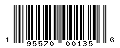 UPC barcode number 195570001356