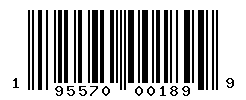 UPC barcode number 195570001899