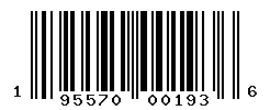 UPC barcode number 195570001936