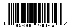 UPC barcode number 195696581657