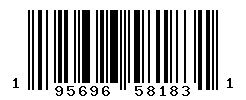 UPC barcode number 195696581831