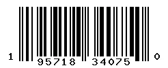 UPC 195718340750 barcode image