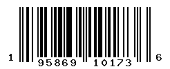 UPC barcode number 195869101736