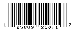 UPC barcode number 195869250717 lookup