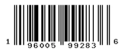 UPC 196005992836 barcode image