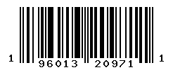 UPC barcode number 196013209711
