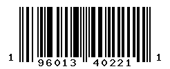 upc 196013402211 barcode image