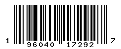 UPC barcode number 196040172927