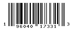 UPC barcode number 196040173313