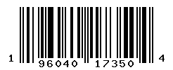 UPC barcode number 196040173504