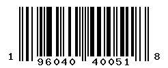 UPC barcode number 196040400518