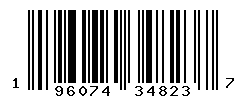 UPC barcode number 196074348237