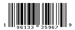 UPC barcode number 196133359679