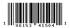 UPC barcode number 196153415041