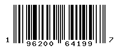 UPC barcode number 196200641997