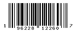 UPC barcode number 196228122607