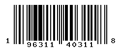 UPC barcode number 196311403118