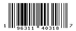 UPC barcode number 196311403187