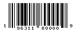 upc 196311800009 barcode image
