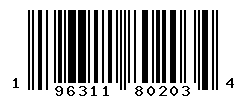 UPC barcode number 196311802034