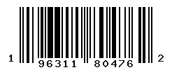 UPC barcode number 196311804762