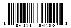 UPC barcode number 196311861901