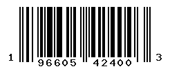 UPC barcode number 196605424003
