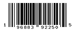 UPC barcode number 196883922505