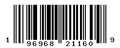 UPC barcode 196968211609