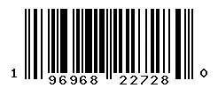 UPC barcode 196968227280