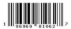 UPC 196969810627 barcode image