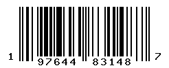 UPC barcode number 197644831487