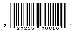 UPC barcode number 220215068101